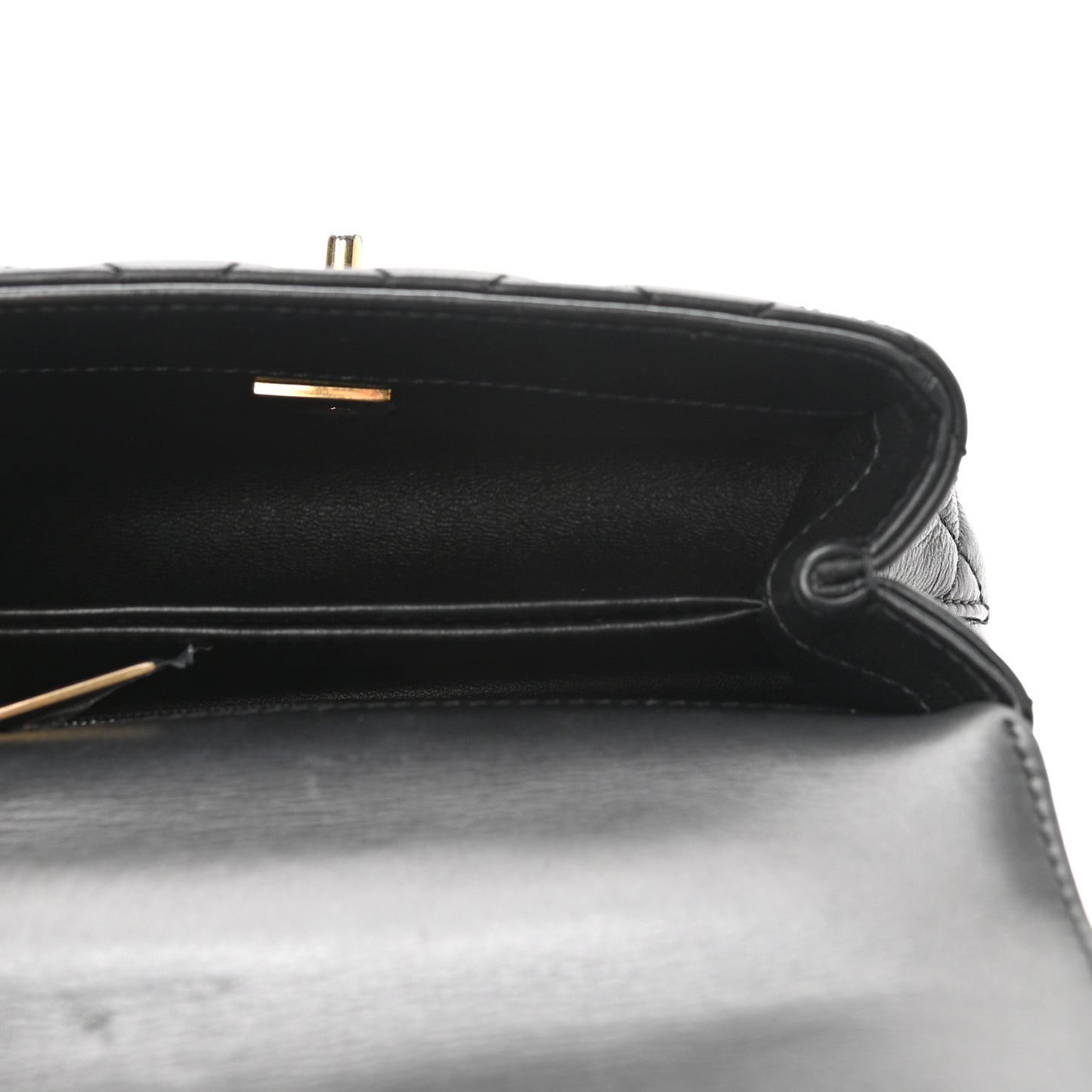 Calfskin Crystal Quilted Mini Coco Handle Flap Black Black