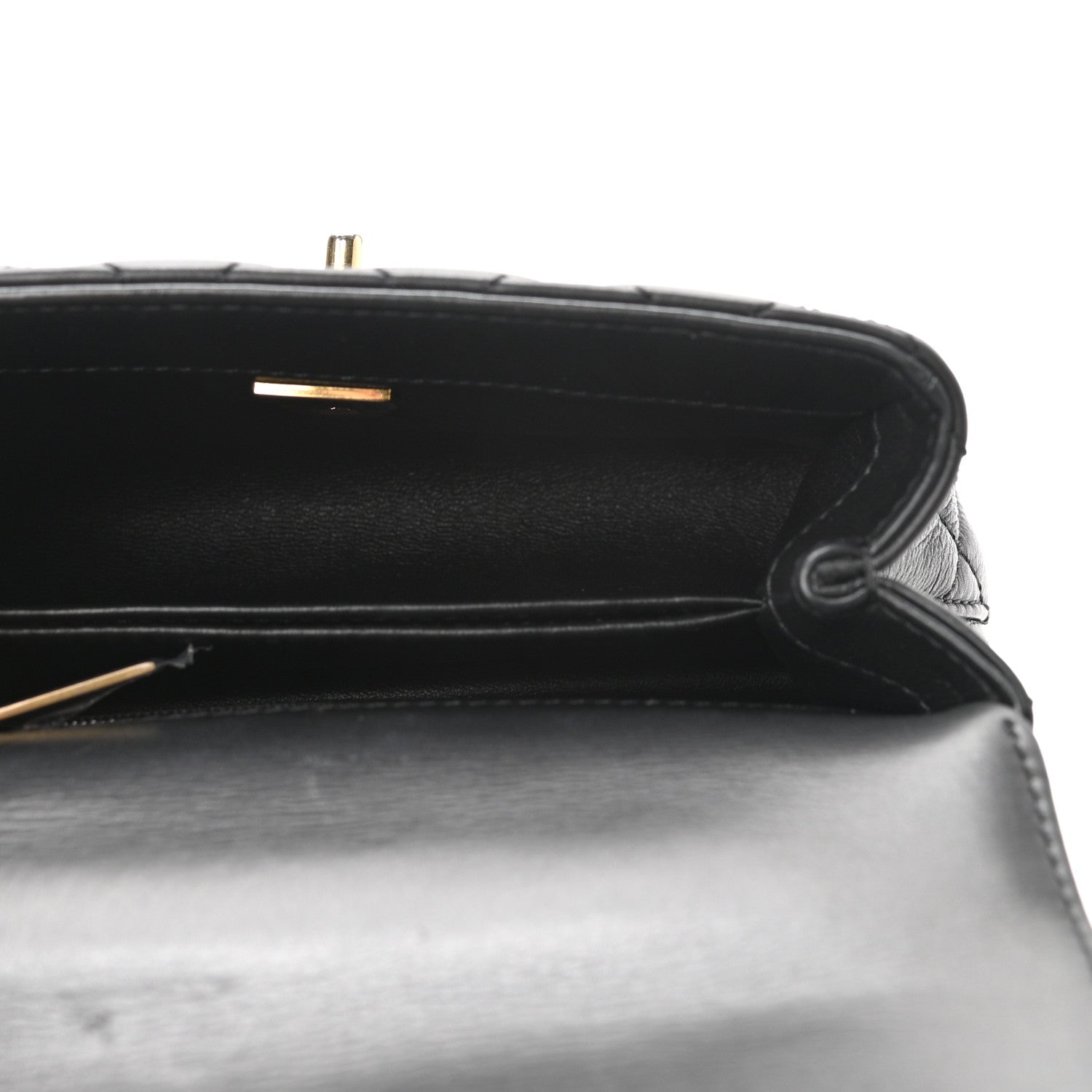 Chanel Calfskin Crystal Quilted Mini Coco Handle Flap Black Black 5 of 10