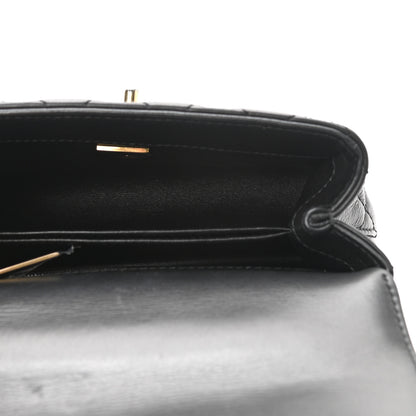 Chanel Calfskin Crystal Quilted Mini Coco Handle Flap Black Black 5 of 10