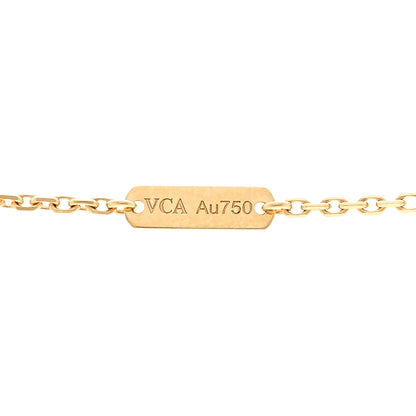 Van Cleef & Arpels 18K Yellow Gold Mother of Pearl Vintage Alhambra Pendant Necklace 5 of 6