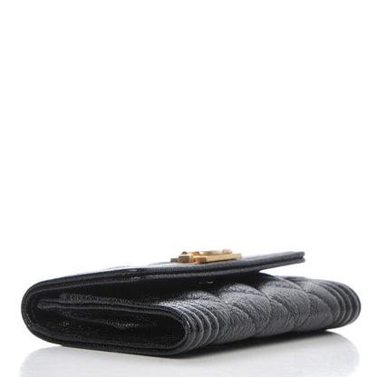 Chanel Caviar Quilted Boy Flap Card Holder Black 4 of 9