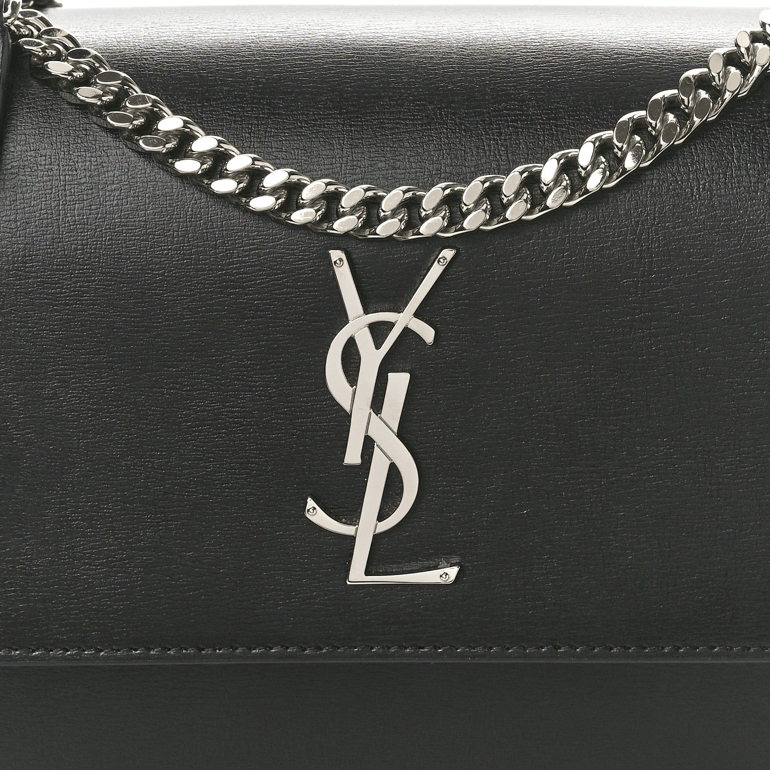 Saint Laurent Calfskin Medium Monogram Sunset Black 9 of 11