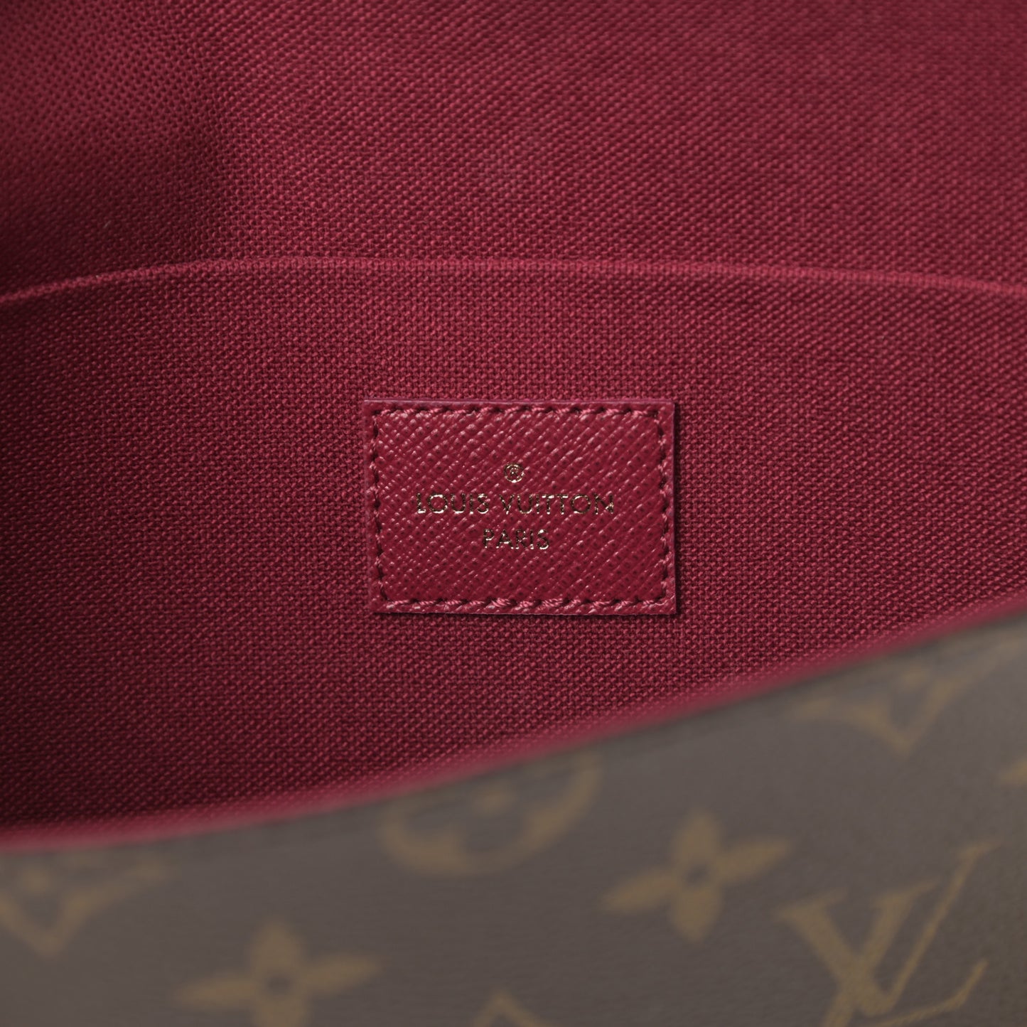 Monogram Pochette Felicie Chain Wallet Fuchsia