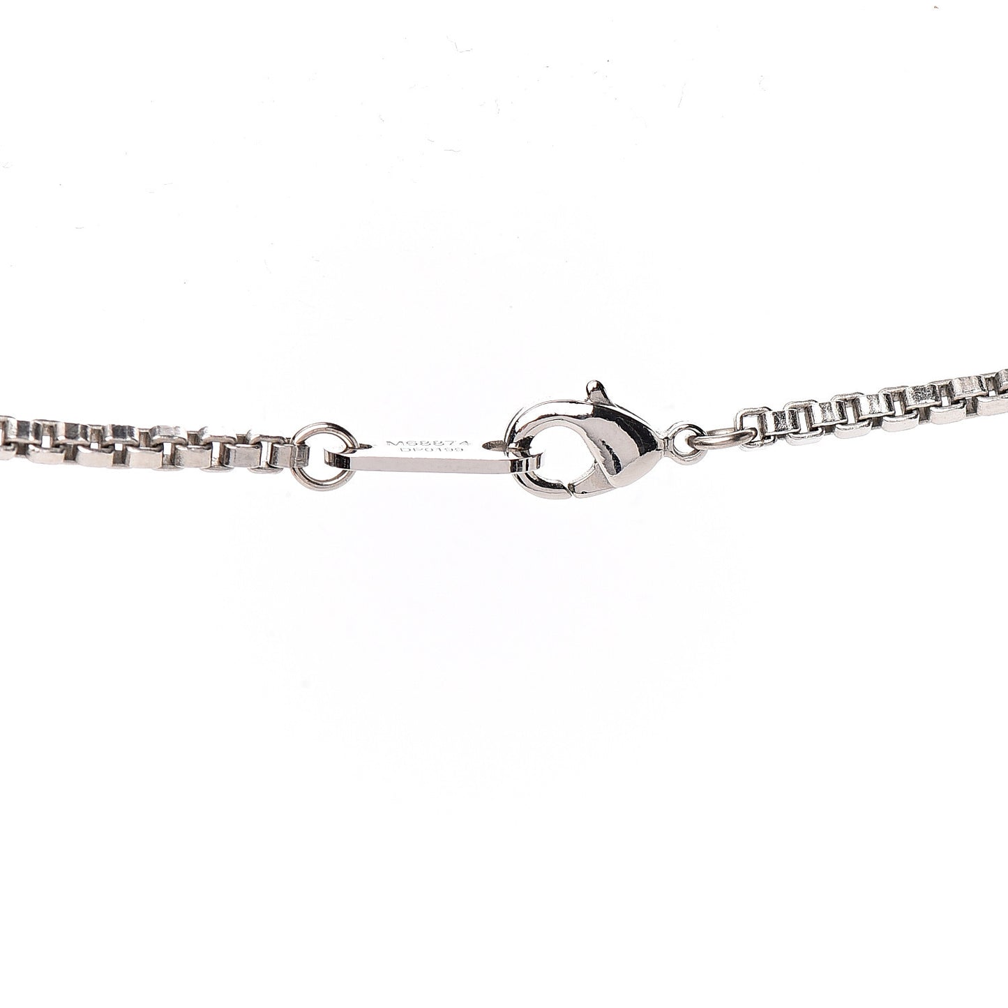 LV Whistle Chain Pendant Necklace Silver