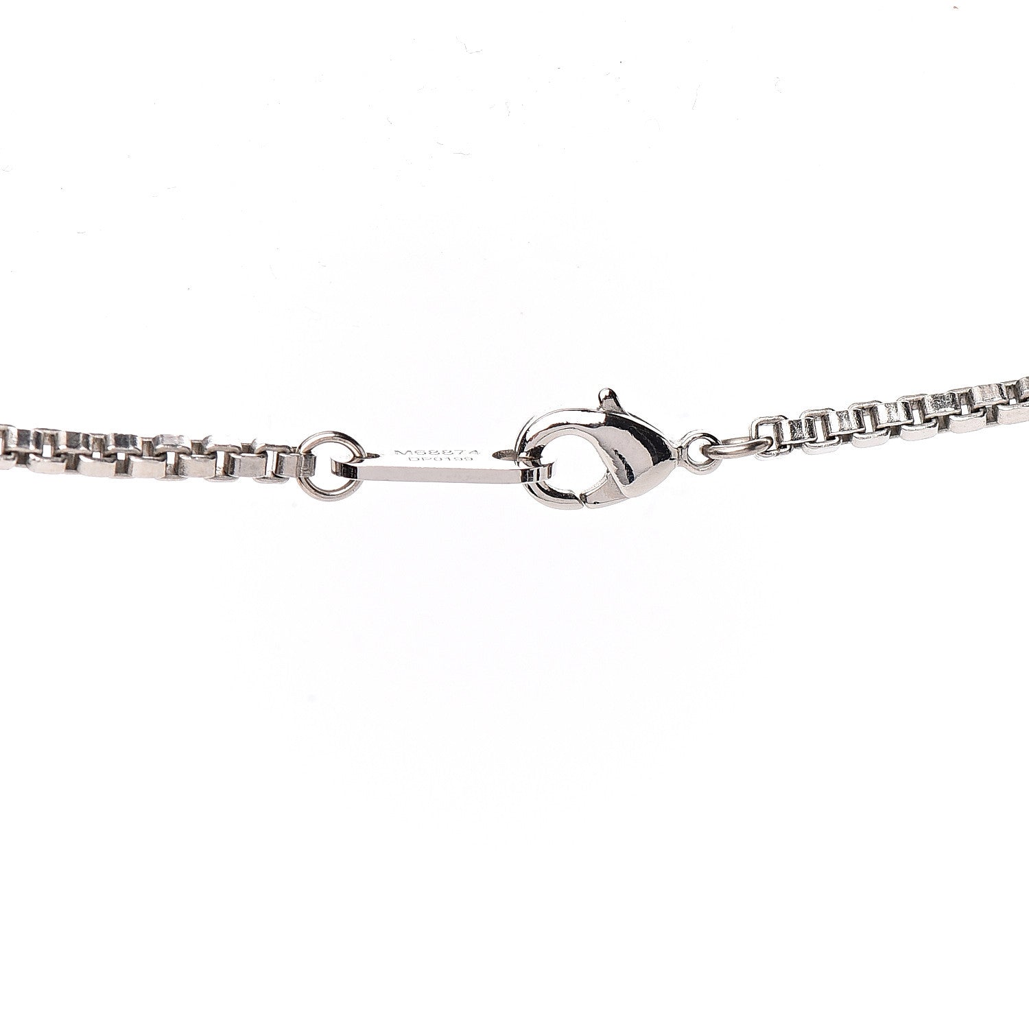 Louis Vuitton LV Whistle Chain Pendant Necklace Silver 6 of 8
