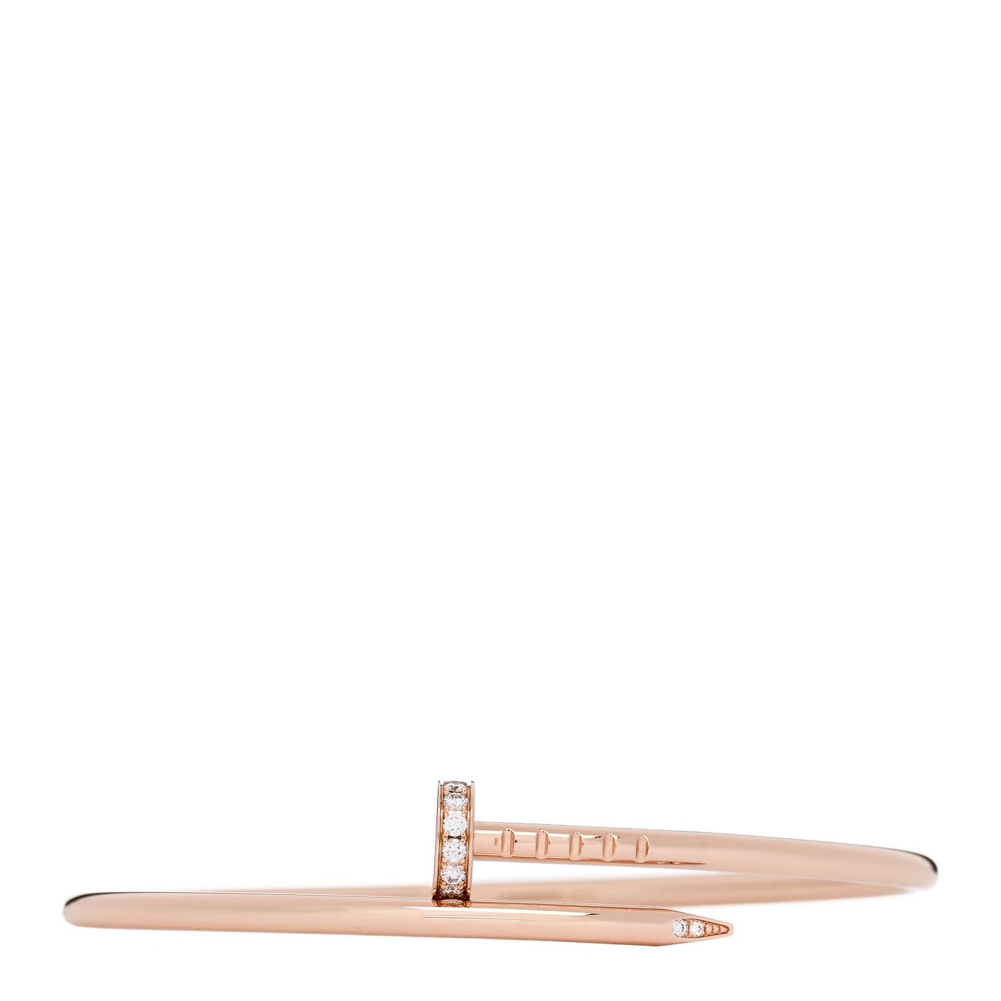 18K Pink Gold Diamond Small Juste Un Clou Bracelet 15