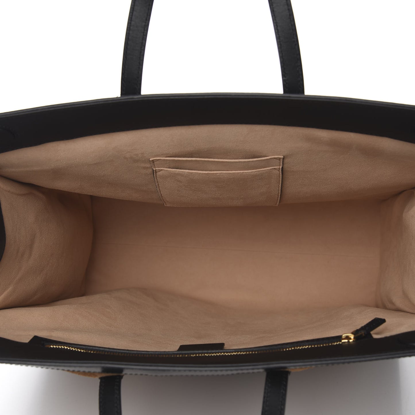 Suede Patent Web Ophidia Vertical Tote Nocciola Black