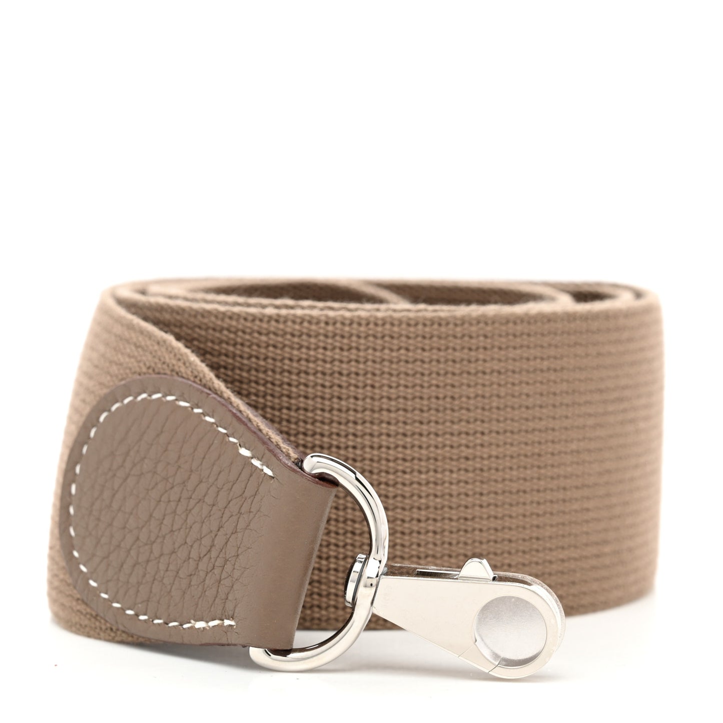 Toile Taurillon Clemence Evelyne PM Shoulder Strap Etoupe