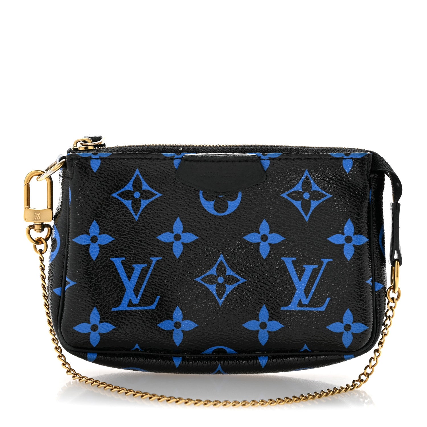 Louis Vuitton Colored Monogram Mini Pochette Accessories Blue Black 1 of 10
