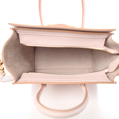 Celine Drummed Calfskin Nano Luggage Pale Pink 4 of 9