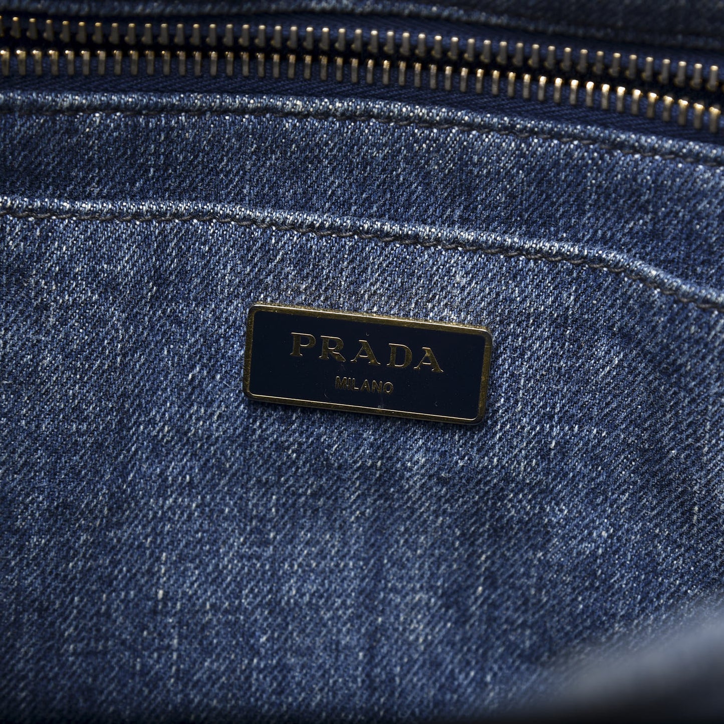 Denim Logo Tote Avio