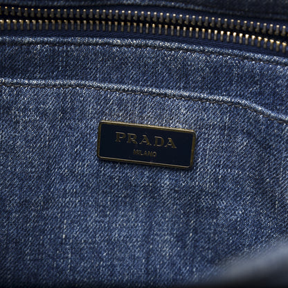 Prada Denim Logo Tote Avio 5 of 8