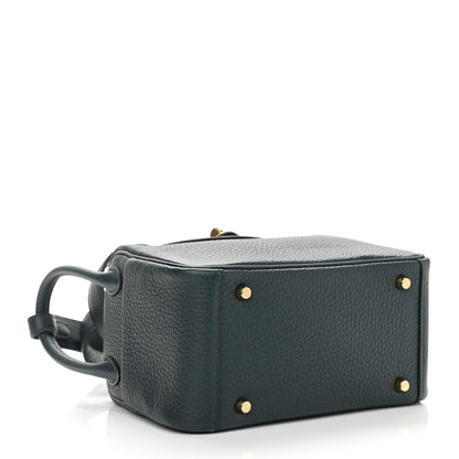 Hermes Taurillon Clemence Mini Lindy 20 Vert Cypress 4 of 10
