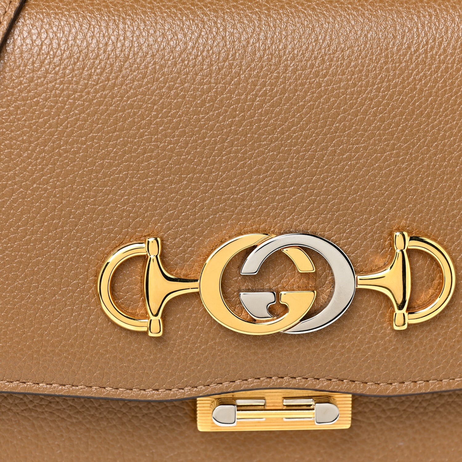 Gucci Grainy Calfskin Small Zumi Shoulder Bag Friky Taupe 8 of 11