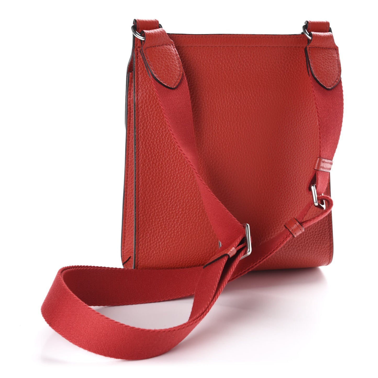 Natural Grain Calfskin Antony Messenger Crossbody Scarlet