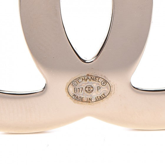 Metal CC Brooch Light Gold