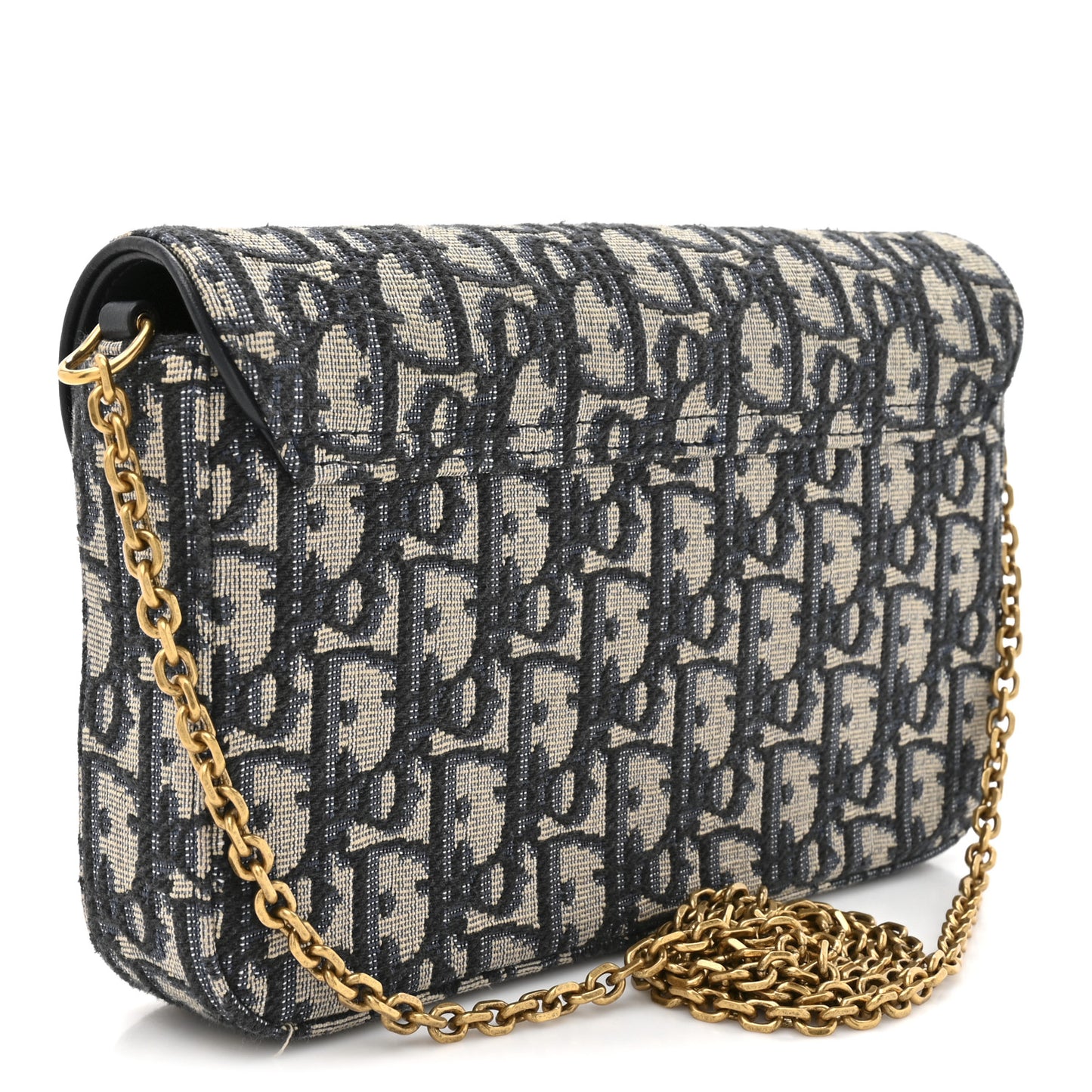 Oblique Saddle Chain Pouch Blue