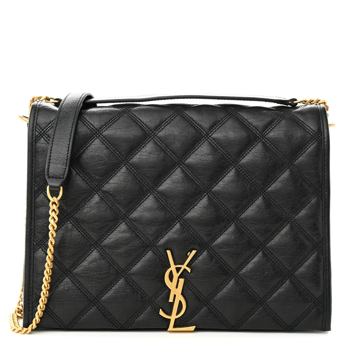 Lambskin Quilted Small Becky Chain Bag Black