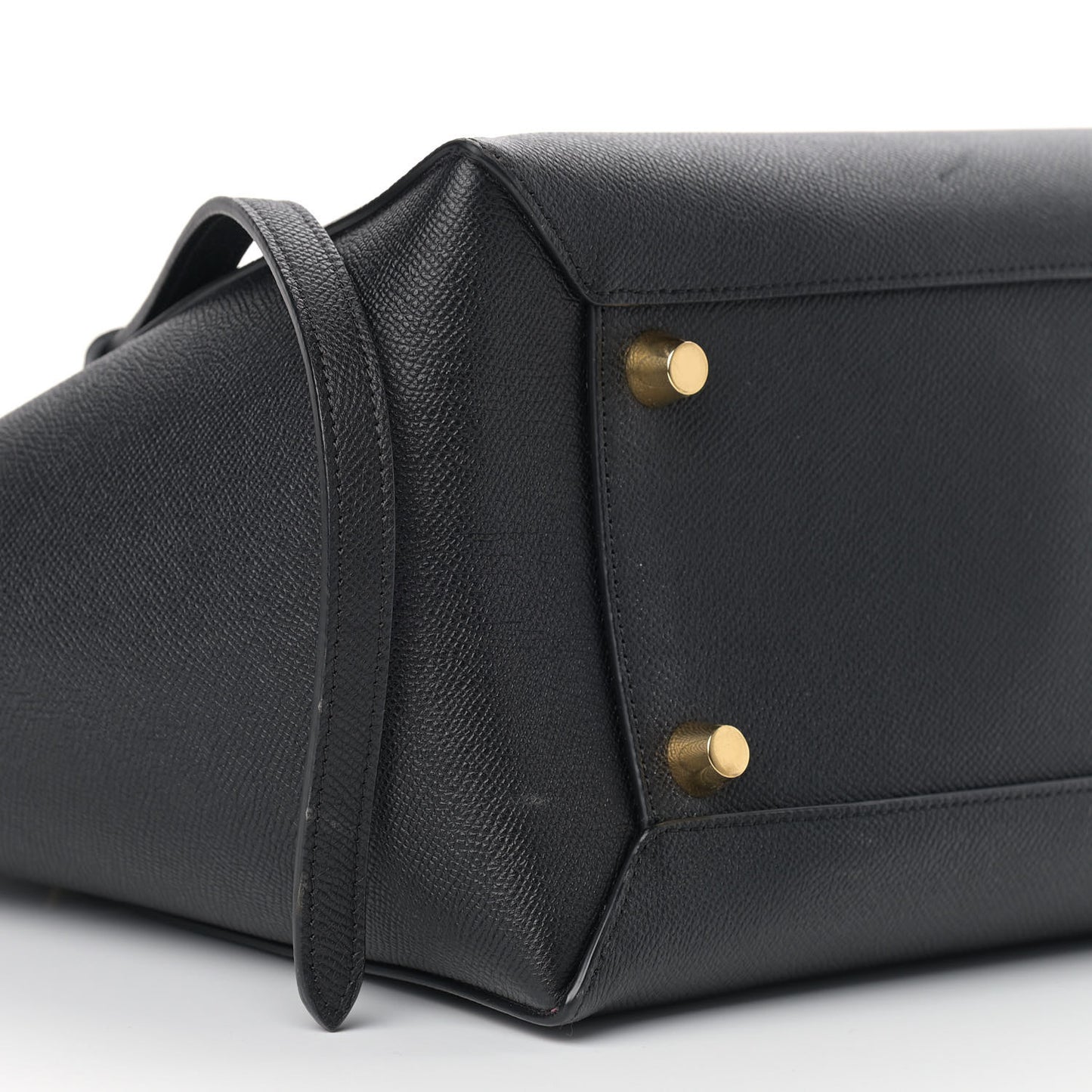 Grained Calfskin Mini Belt Bag Black