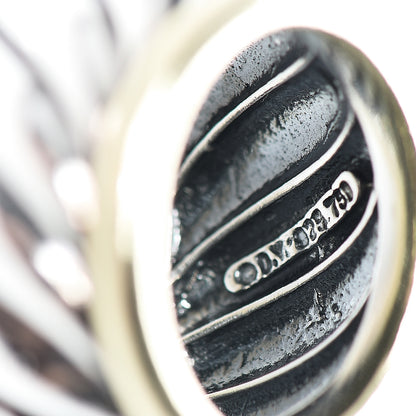 David Yurman Sterling Silver 18K Yellow Gold Cable Cigar Band Ring 52 6 3 of 3