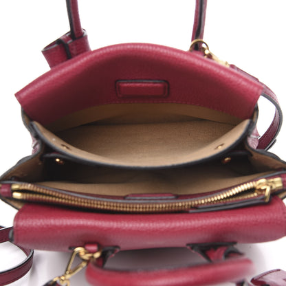 MCM Grained Calfskin Mini Milla Tote Burgundy 4 of 11