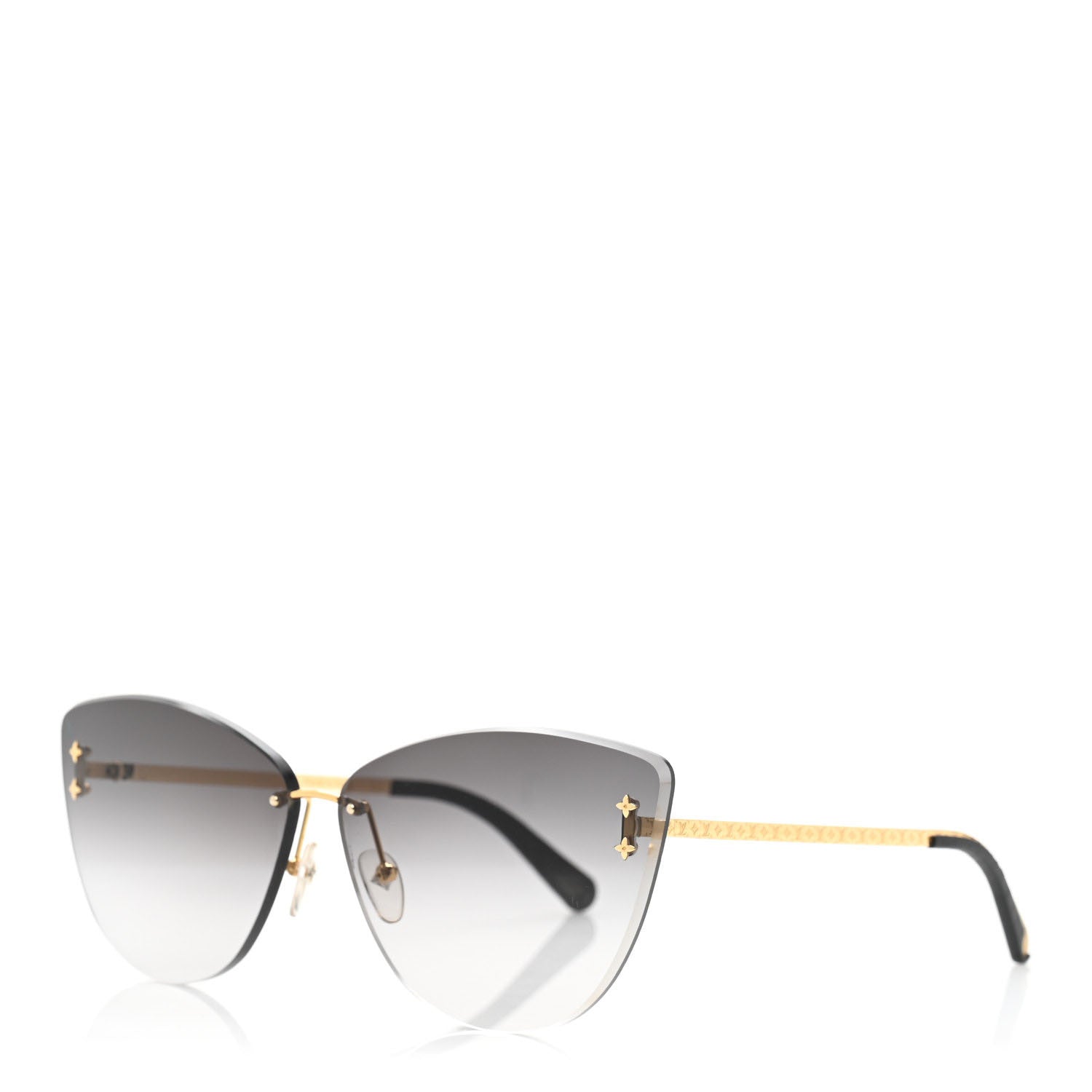 Louis Vuitton Les Parapluies De Cherbourg Sunglasses Z1394U Black Gold 1 of 10