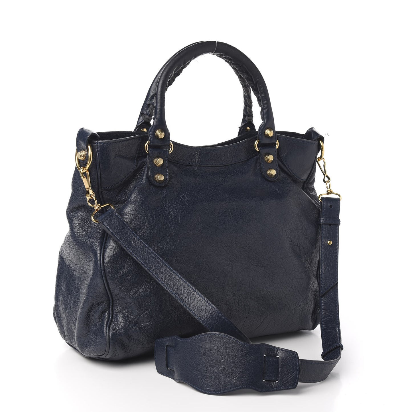 Agneau Giant 12 Gold Hardware Velo Bleu Obscur