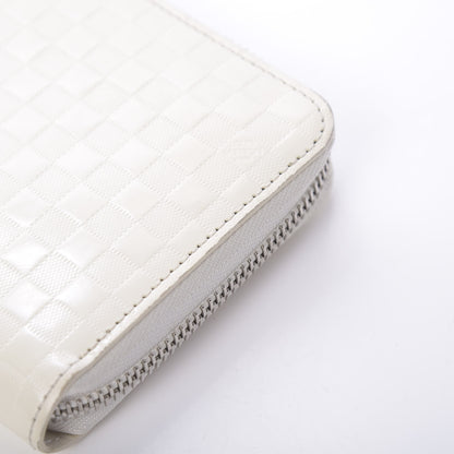 Louis Vuitton Shiny Calfskin Damier Facette Zippy Wallet Creme 11 of 12