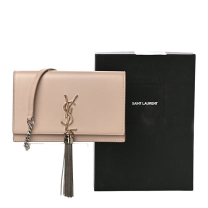 Saint Laurent Smooth Calfskin Classic Monogram Kate Tassel Chain Wallet Nude Powder 16 of 16