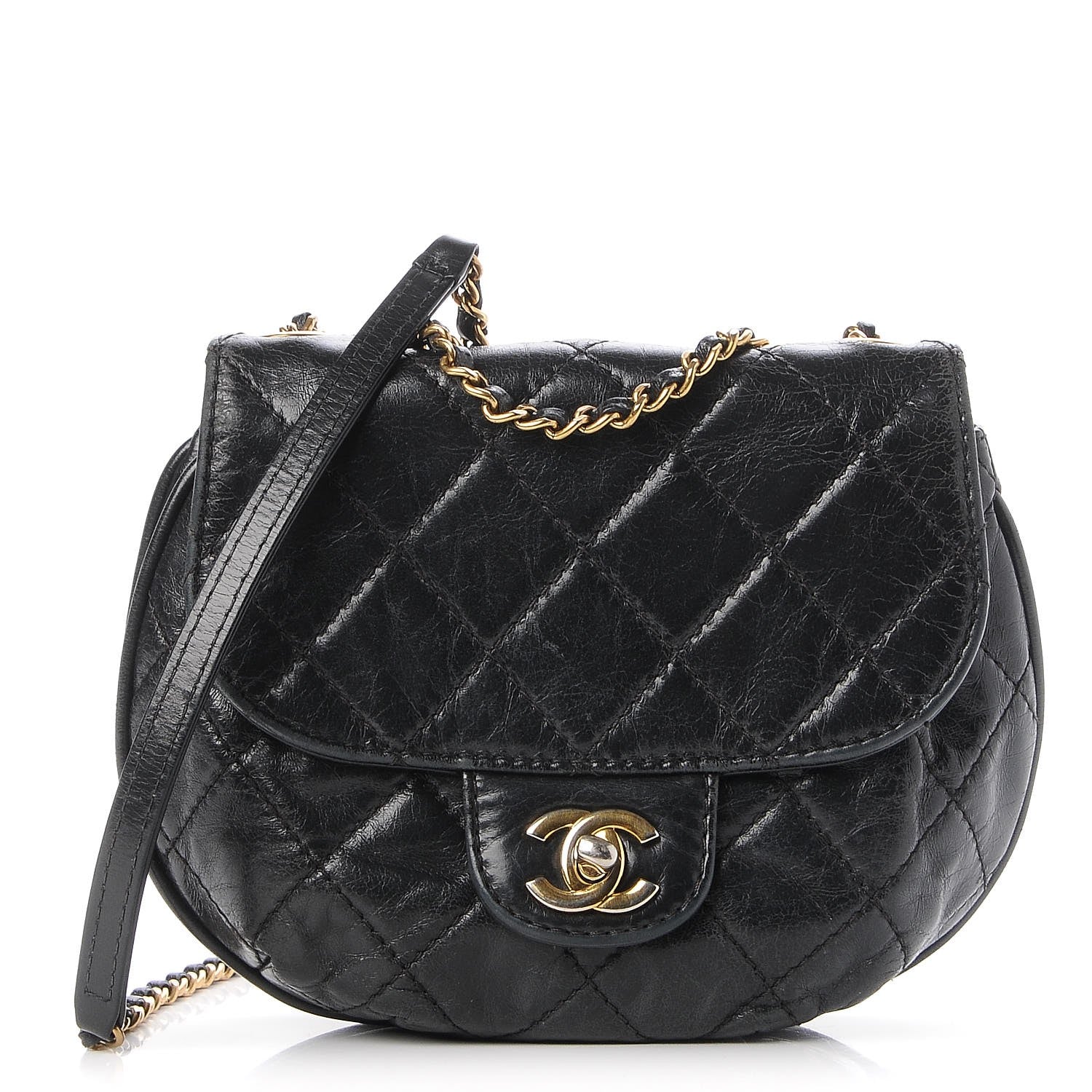 Chanel Aged Calfskin Small Bubble CC Flap Black 1 of 9