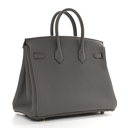 Hermes Togo Birkin 25 Etain 3 of 10