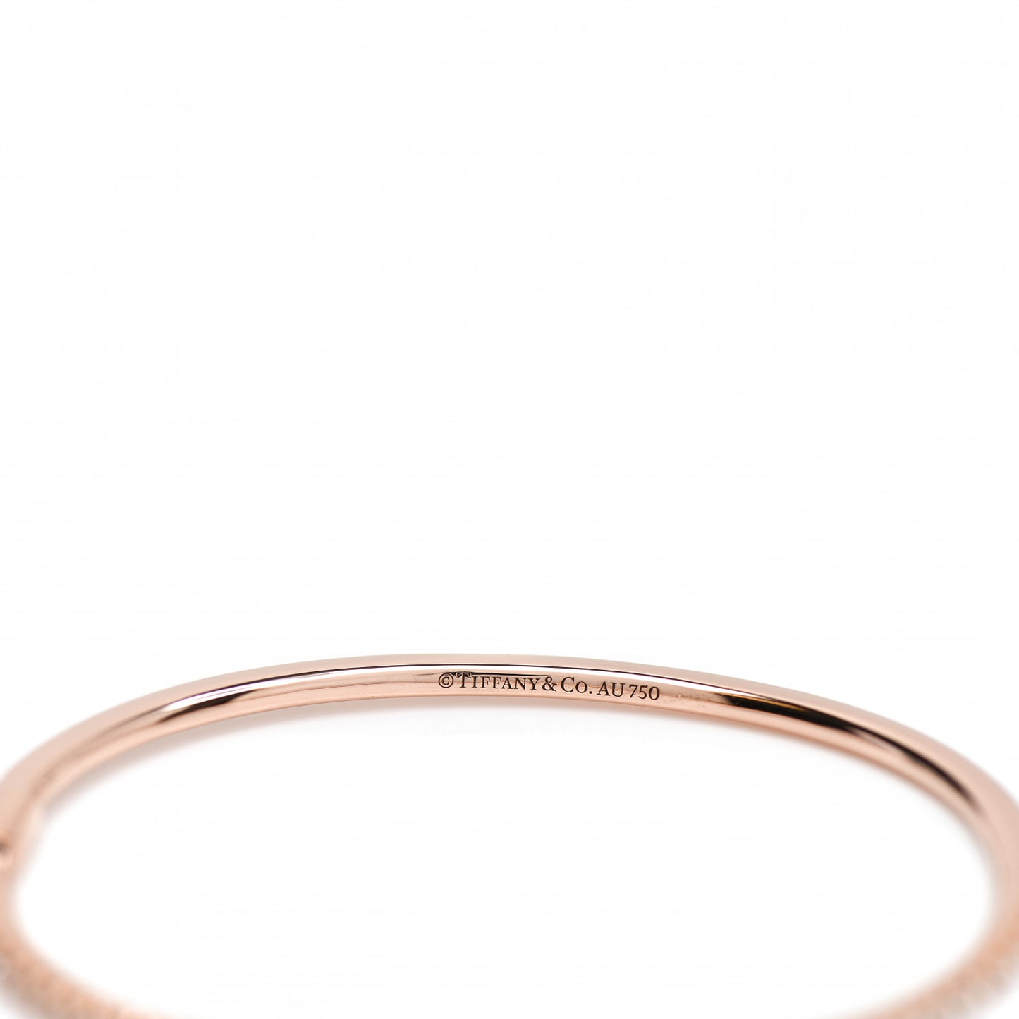 18K Rose Gold Diamond Metro Hinged Bangle Bracelet