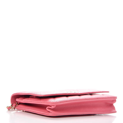 Chanel Lambskin Quilted Emoticon Wallet on Chain WOC Pink 4 of 8