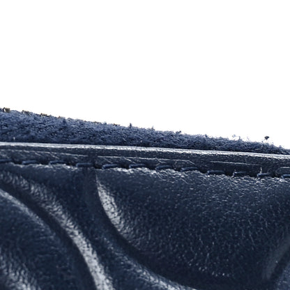 Chanel Lambskin Camellia Embossed Zip Coin Purse Navy 11 of 12