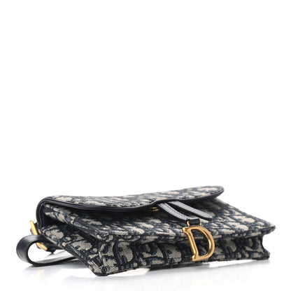 Christian Dior Oblique Saddle Belt Bag Blue 3 of 7