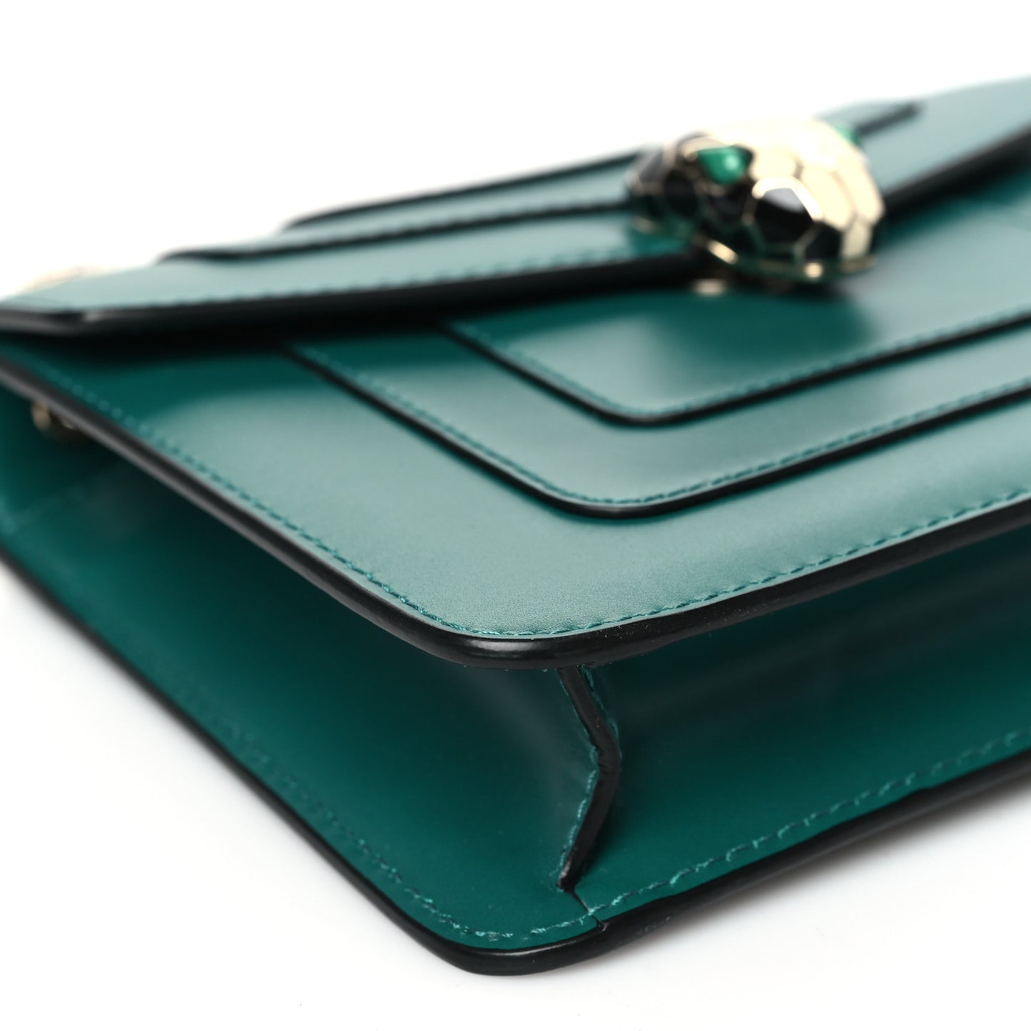 Calfskin Small Serpenti Forever Snake Strap Crossbody Bag Emerald Green