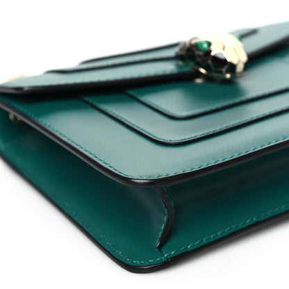 Bulgari Calfskin Small Serpenti Forever Snake Strap Crossbody Bag Emerald Green 9 of 10