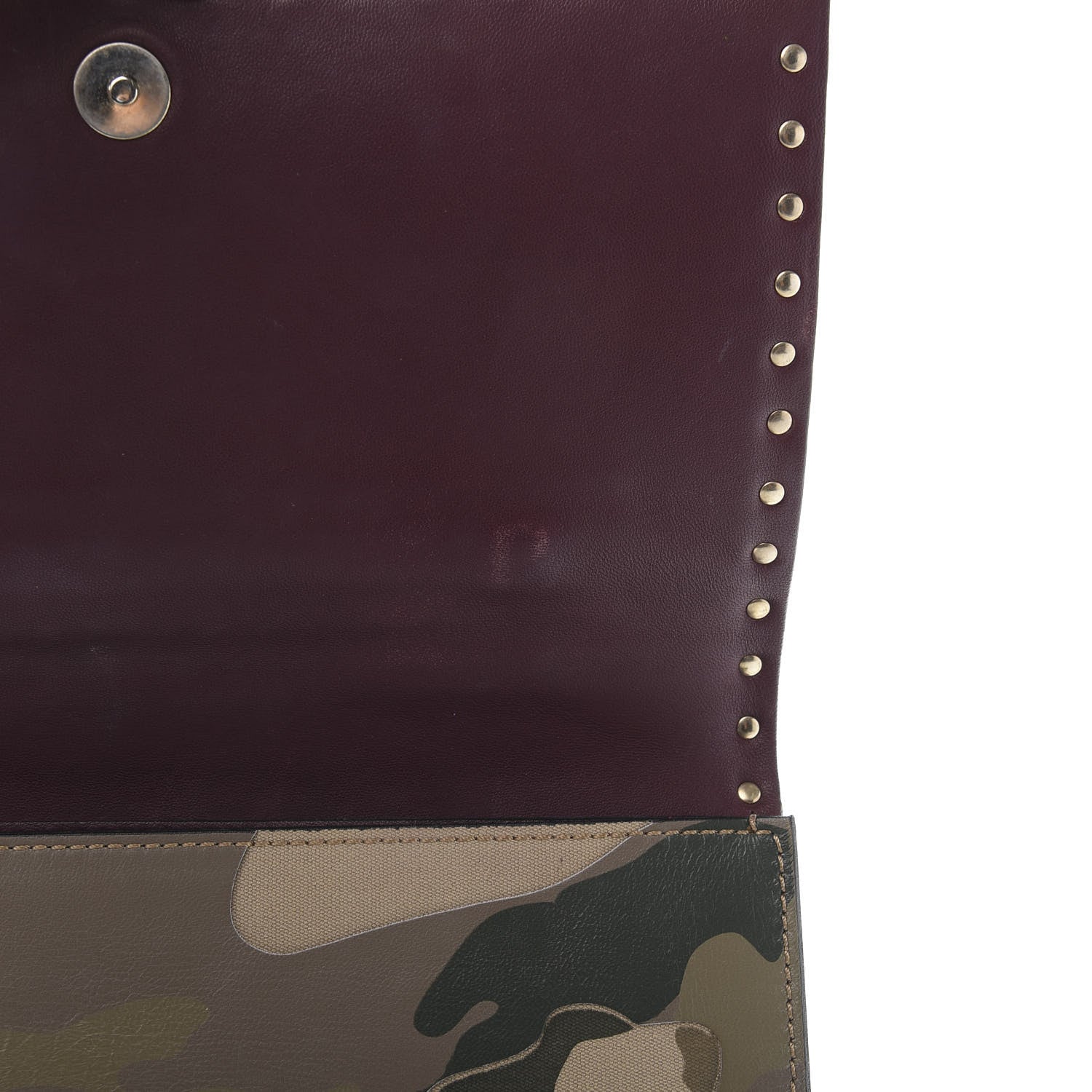 Valentino Garavani Nappa Canvas Camouflage Rockstud Wristlet Clutch Multicolor 9 of 14