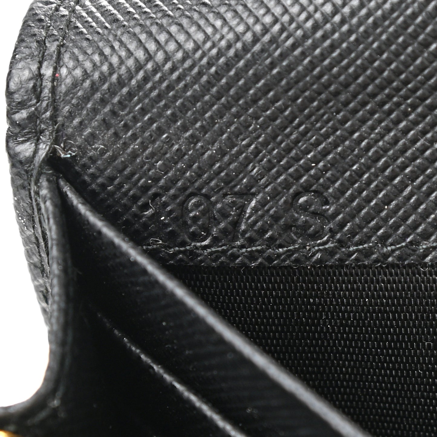 Saffiano Metal Bar Continental Flap Wallet Black