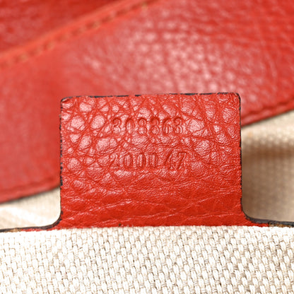 Gucci Pebbled Calfskin Medium Soho Chain Shoulder Bag Tabasco Red 7 of 12