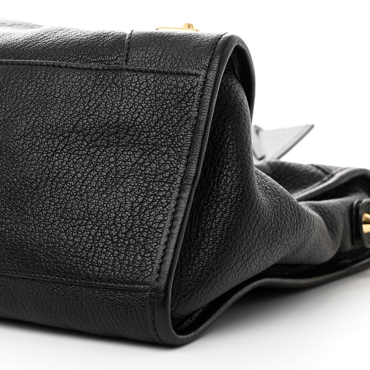 Chevre Gold Metallic Edge Hardware City Black