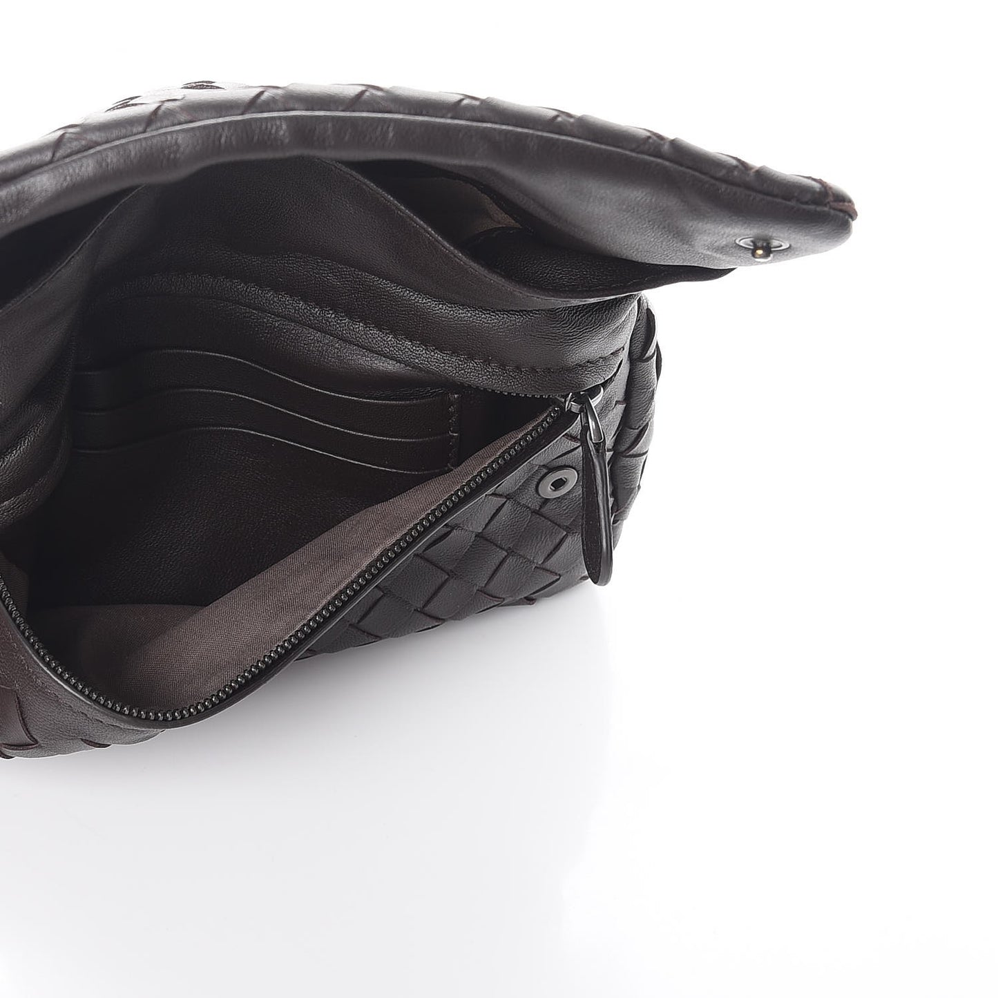 Nappa Intrecciato Mini Messenger Bag Espresso