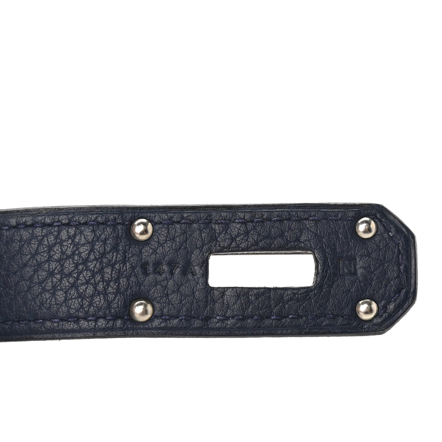 Hermes Taurillon Clemence JPG Shoulder Birkin II 42 Bleu Marine 6 of 12