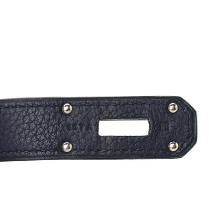 Hermes Taurillon Clemence JPG Shoulder Birkin II 42 Bleu Marine 6 of 12