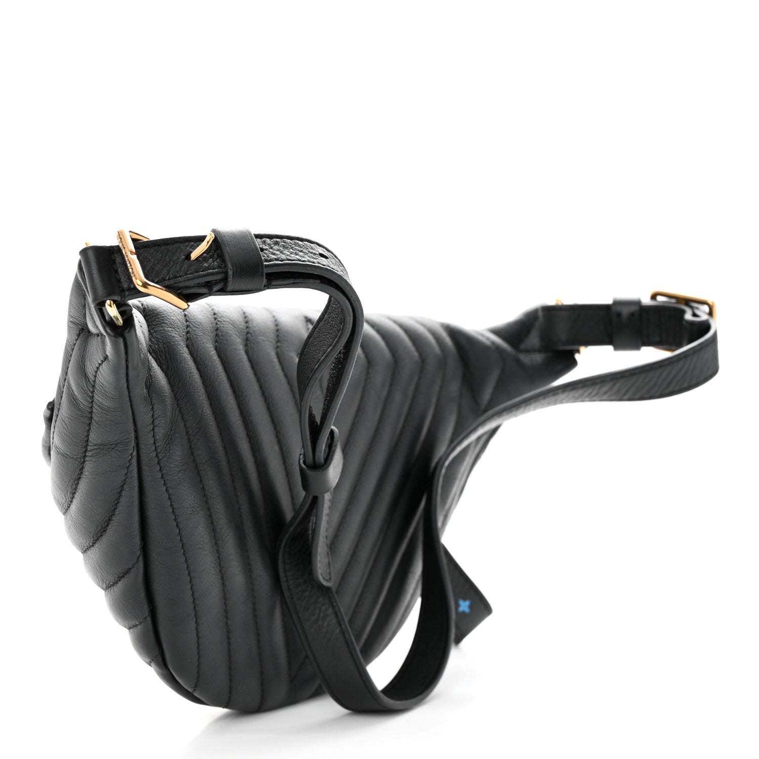 Louis Vuitton Calfskin Quilted New Wave Bumbag Black 3 of 14