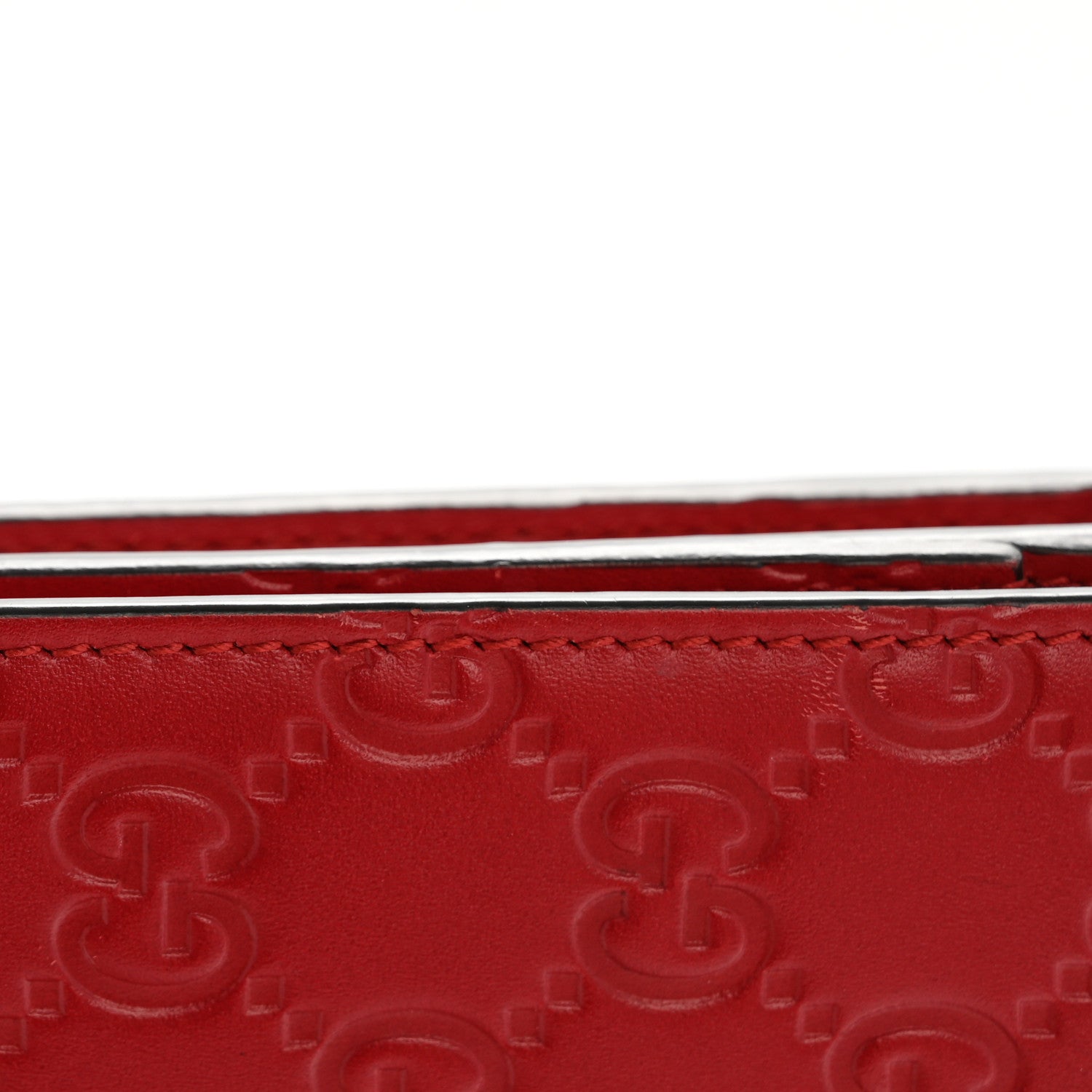 Gucci Guccissima Signature Bowy Chain Wallet Hibiscus Red 14 of 14