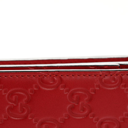 Gucci Guccissima Signature Bowy Chain Wallet Hibiscus Red 14 of 14