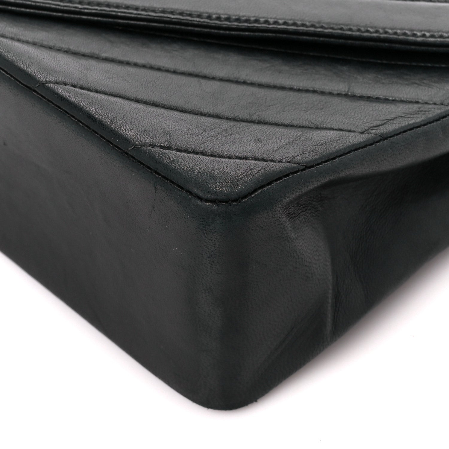 Chanel Lambskin Chevron Quilted Envelope Flap Black 12 of 12