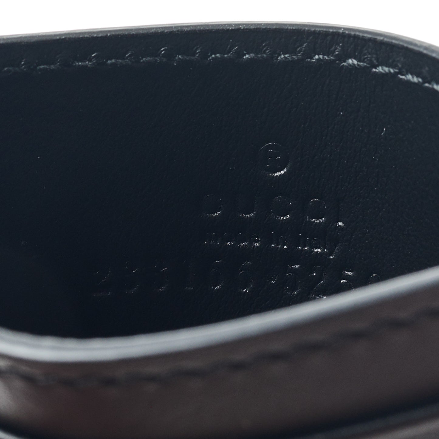 GG Supreme Monogram Calfskin Card Holder Beige Black