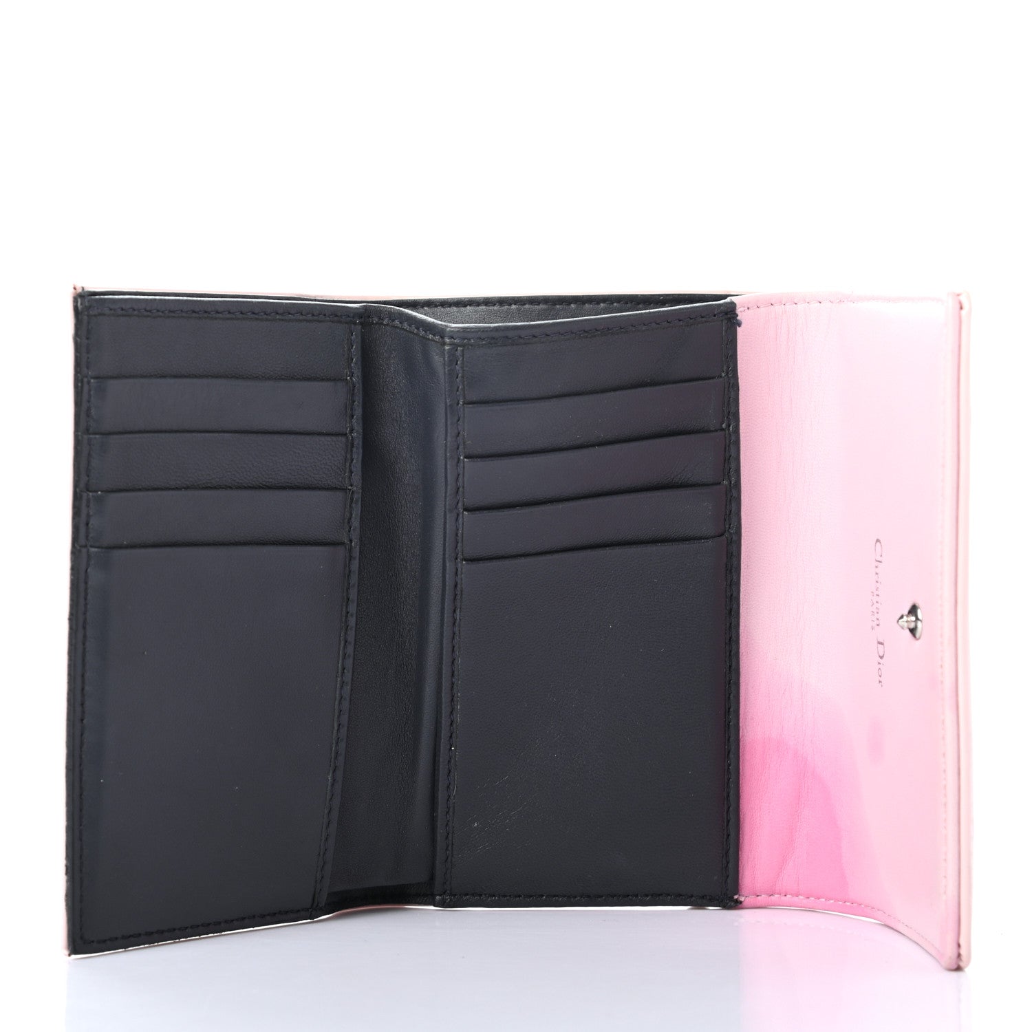 Christian Dior Patent Micro-Cannage Diorama Elancee Wallet Pink 5 of 8